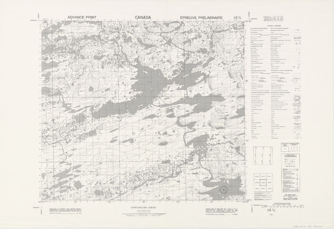 Topographic maps (NTS 14: Nord-du-Québec)