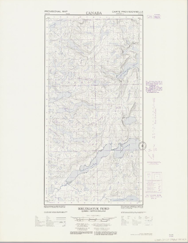 Topographic maps (NTS 25: Nord-du-Québec)