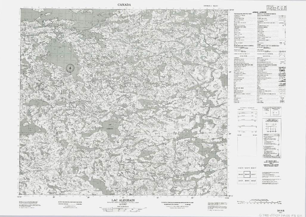 Topographic maps (NTS 34: Nord-du-Québec)
