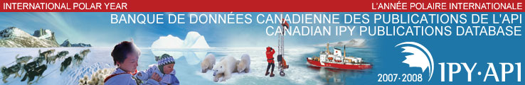 Canadian International Polar Year (IPY) Publications Database (ASTIS)