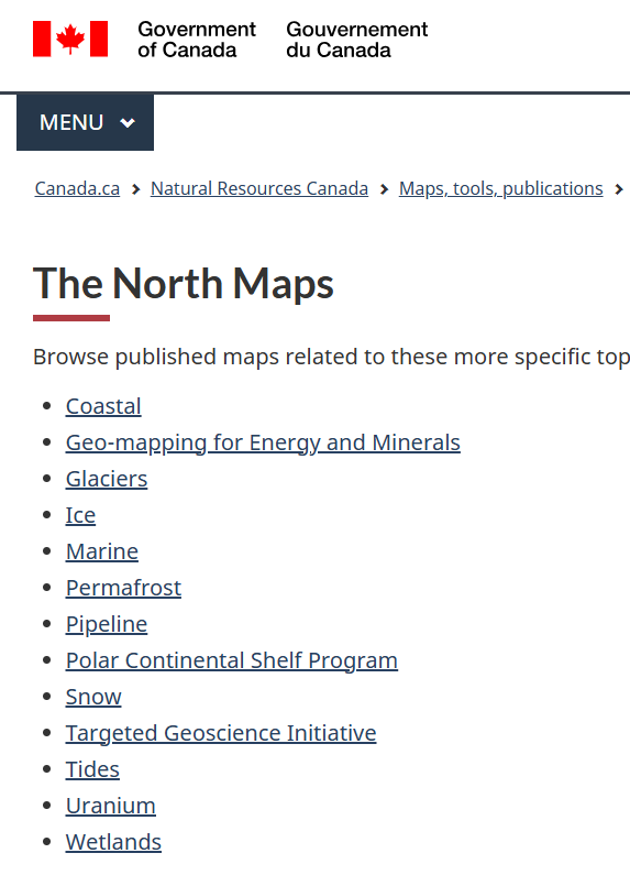 The North Maps (Natural Resources Canada)