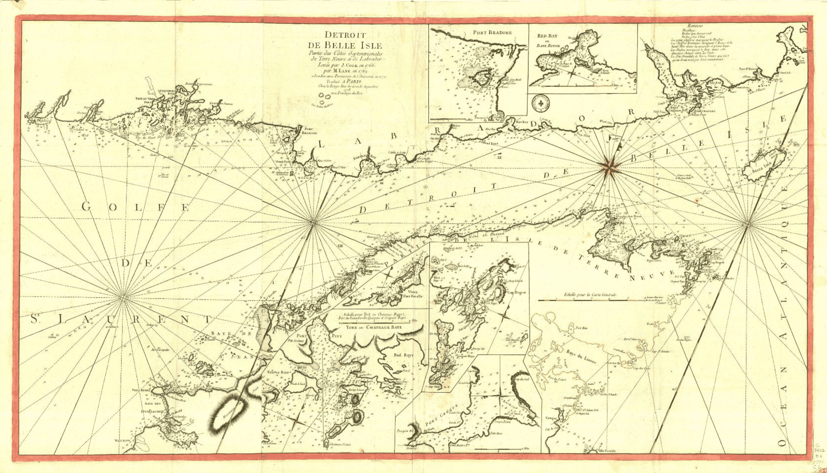 Cartes anciennes : Détroit de Belle-Isle (BAnQ)